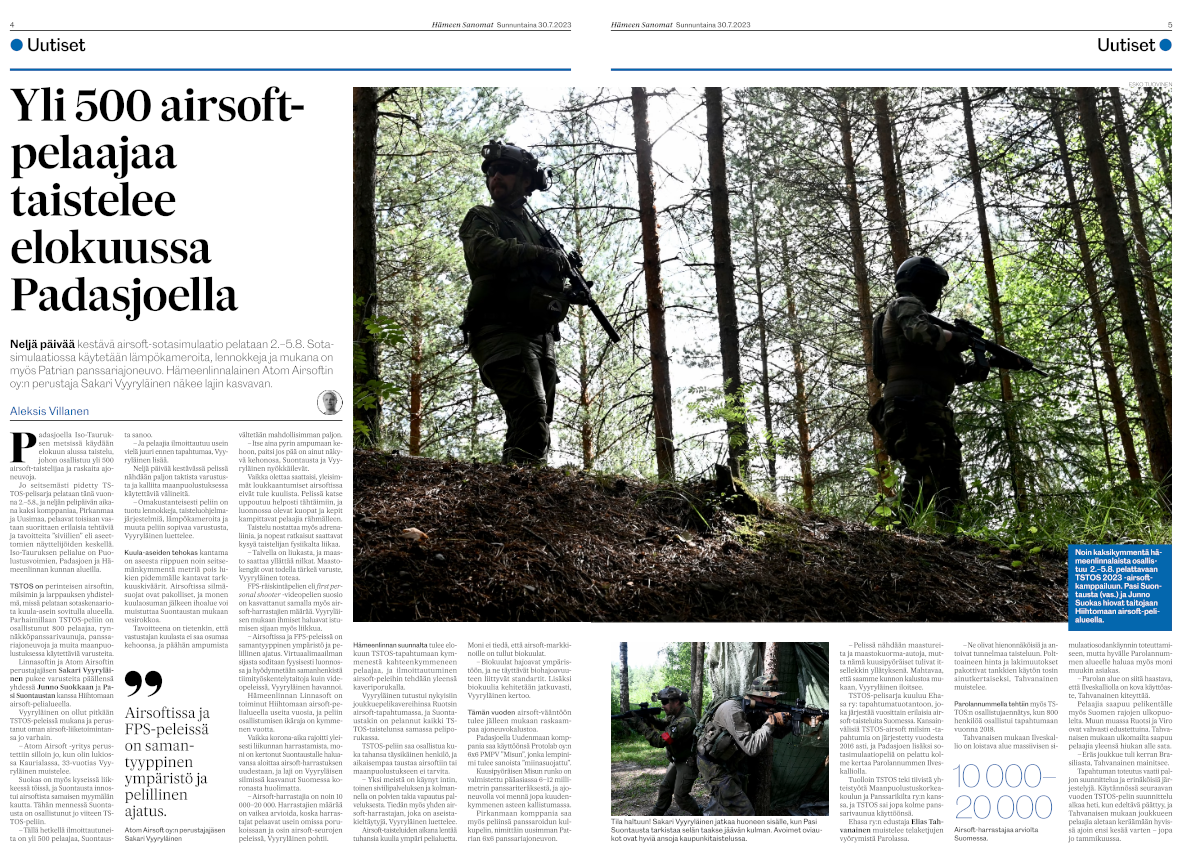 Hämeen sanomat 30.7.2023